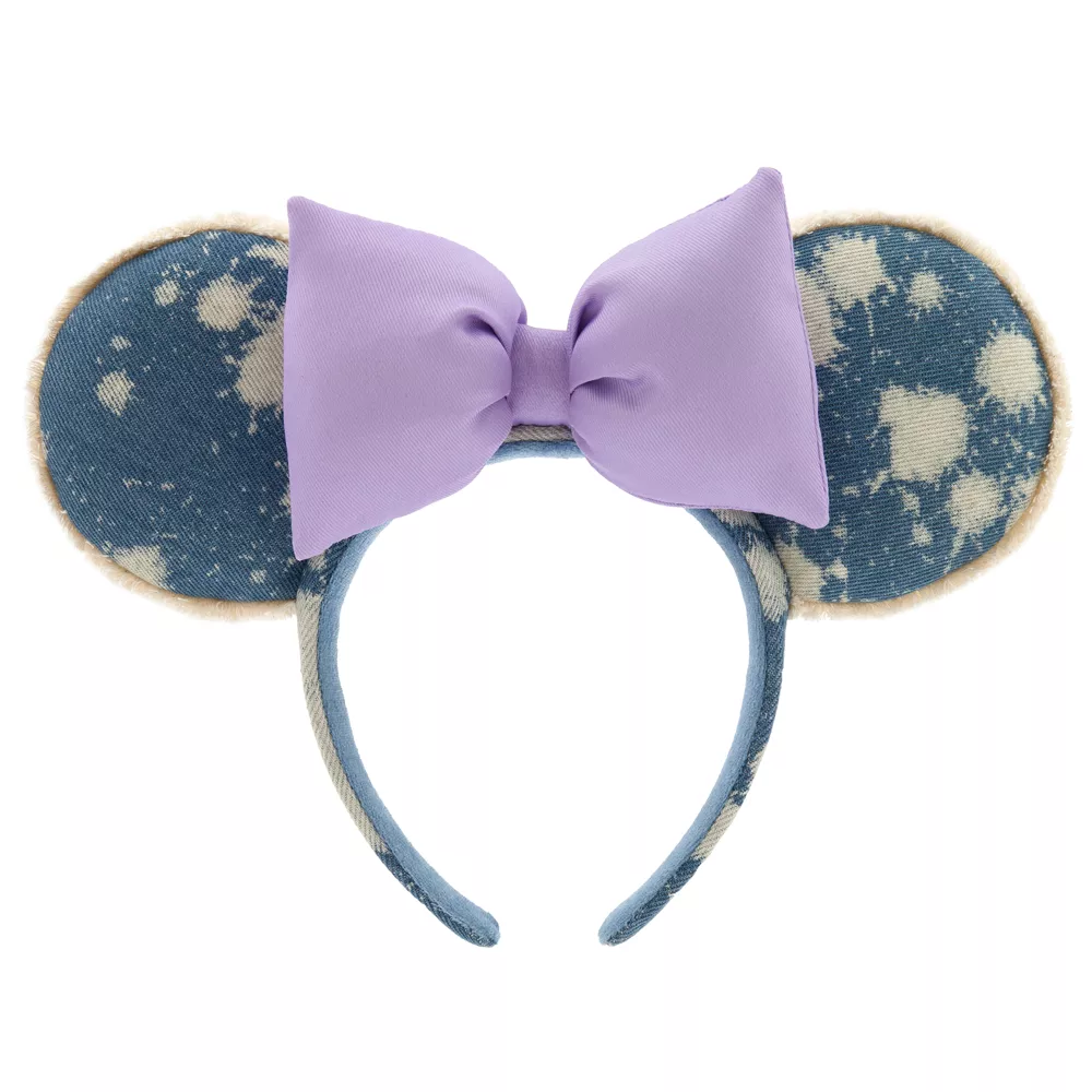 Disneyland Serre-tête à Oreilles De Minnie Lavande En Denim Pour Adultes 1 Disneyland Serre-tête à Oreilles De Minnie Lavande En Denim Pour Adultes