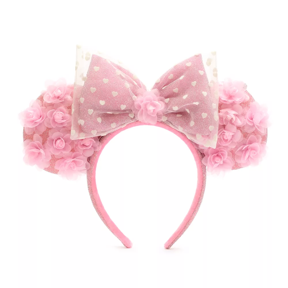 Disneyland Serre-tête à Oreilles De Minnie Avec Coeurs Et Fleurs Pour Adultes 1 Disneyland Serre-tête à Oreilles De Minnie Avec Coeurs Et Fleurs Pour Adultes