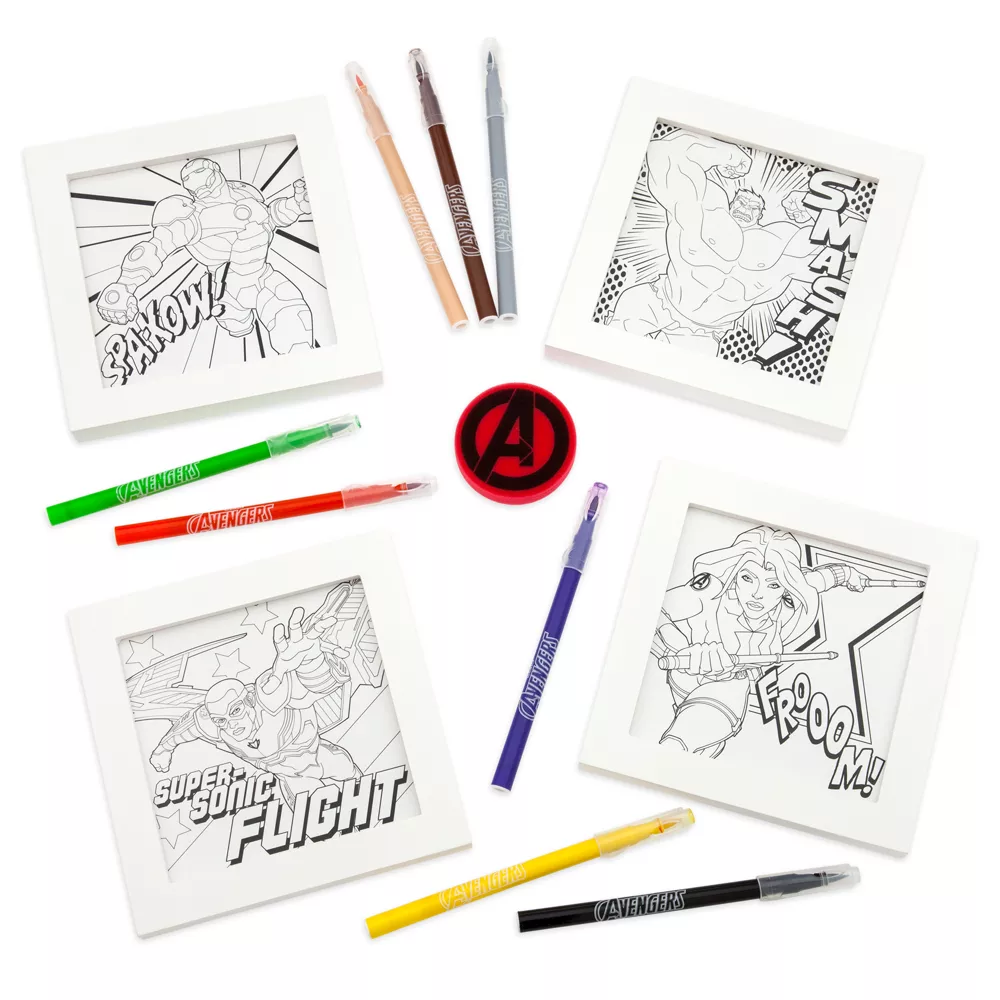 Disney Store Illustrations Encadrées à Colorier Marvel 1 Disney Store Illustrations Encadrées à Colorier Marvel