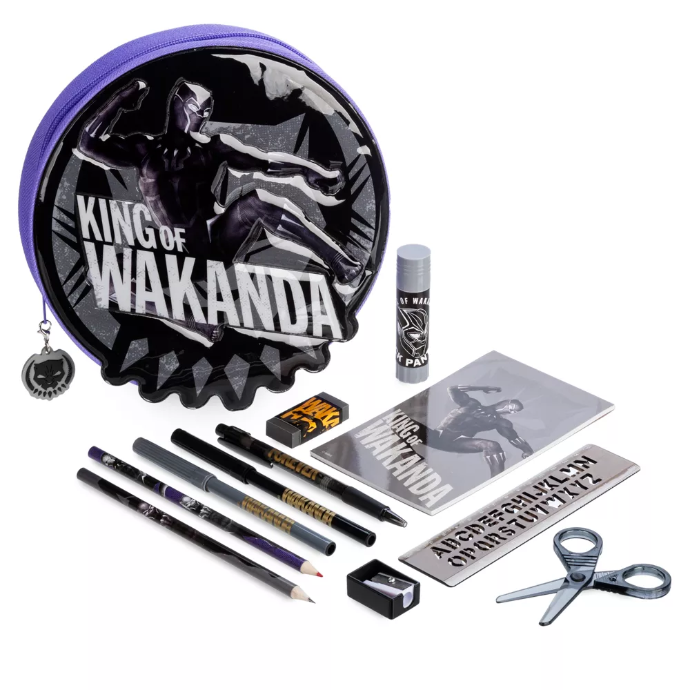 Disney Store Kit De Fournitures Black Panther Zippé 1 Disney Store Kit De Fournitures Black Panther Zippé